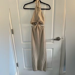 Taupe colored sweater dress